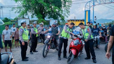 Polres Pinrang Amankan Puluhan Motor Balap Liar Selama Ramadan 2026 M